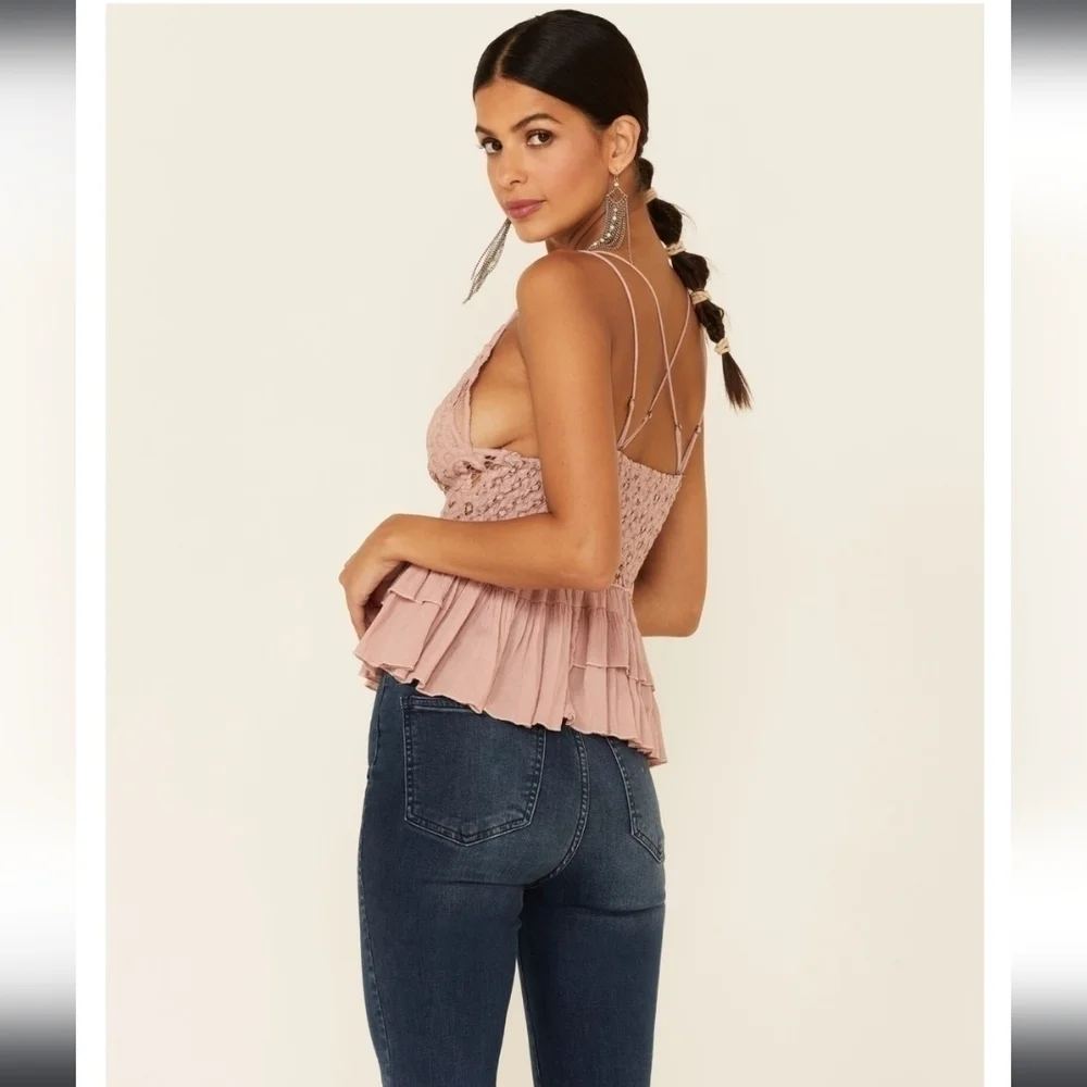 Free People Intimately Adella Cami in Dusty Mauve•XS - Picture 2 of 6
